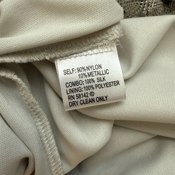 London Times Elegant Silver High-Neck Dress - Picture 8 of 8